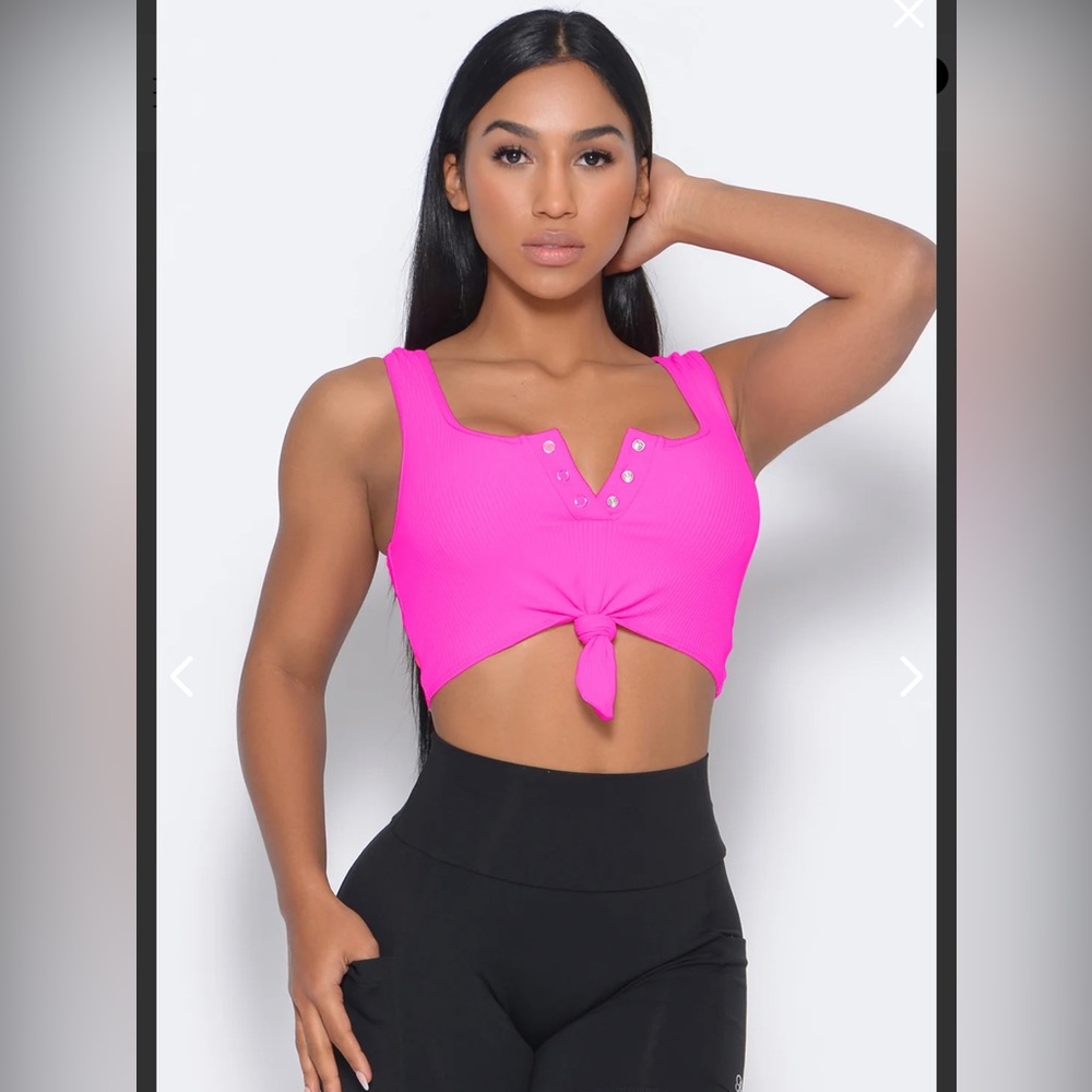 ISO in search of Bombshell Sportswear Neon Pink Henley Bra Small